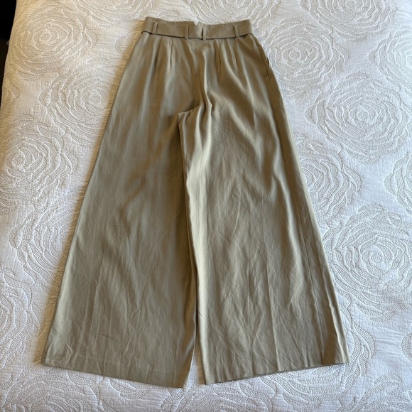 NWT - Lafayette 148 New York - Jagger Wide Leg Pant - Green Clay - Picture 8 of 12